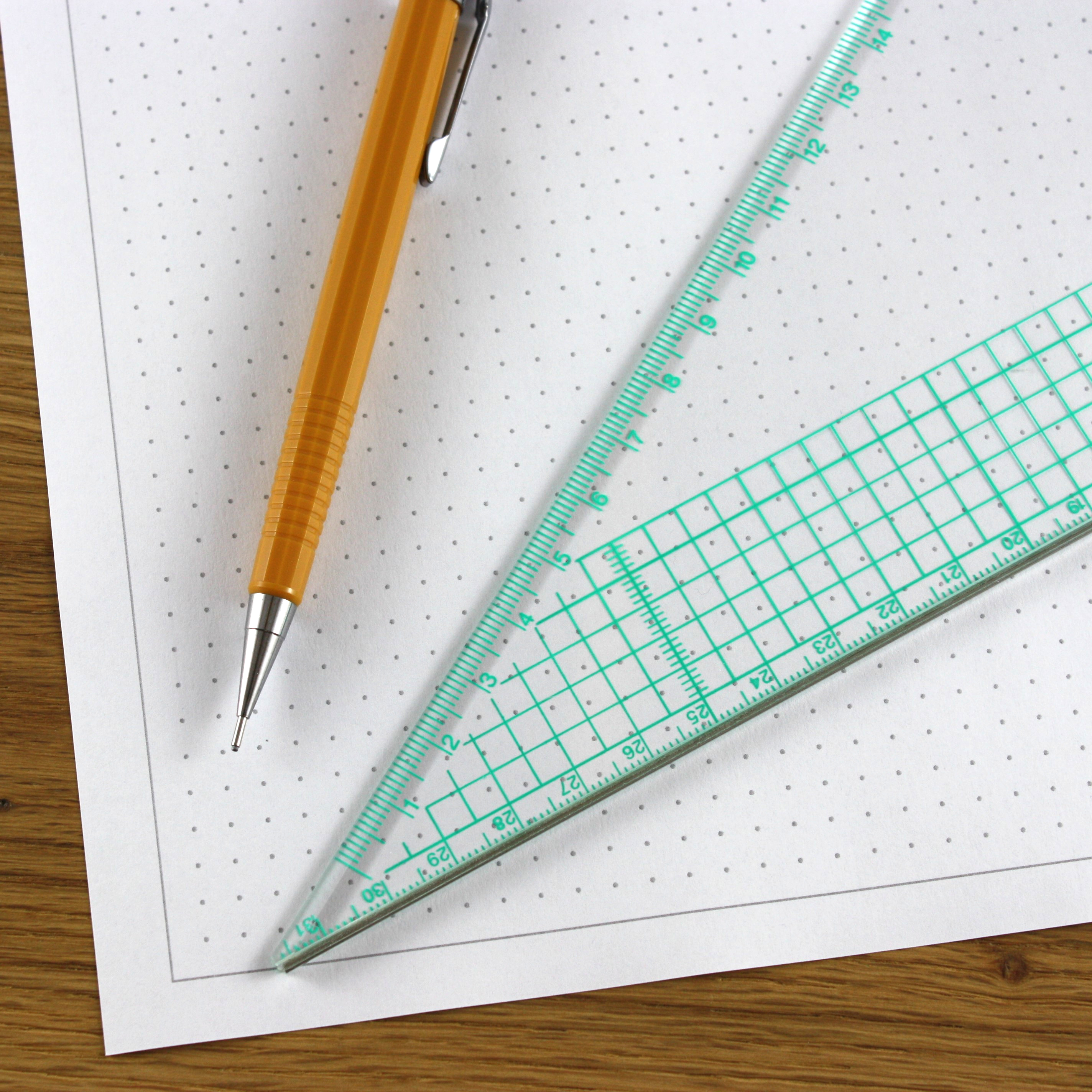 Leaf Graph Paper A4 Square-Dotted Paper - 5mm Dotted Squares | 30 Leaves