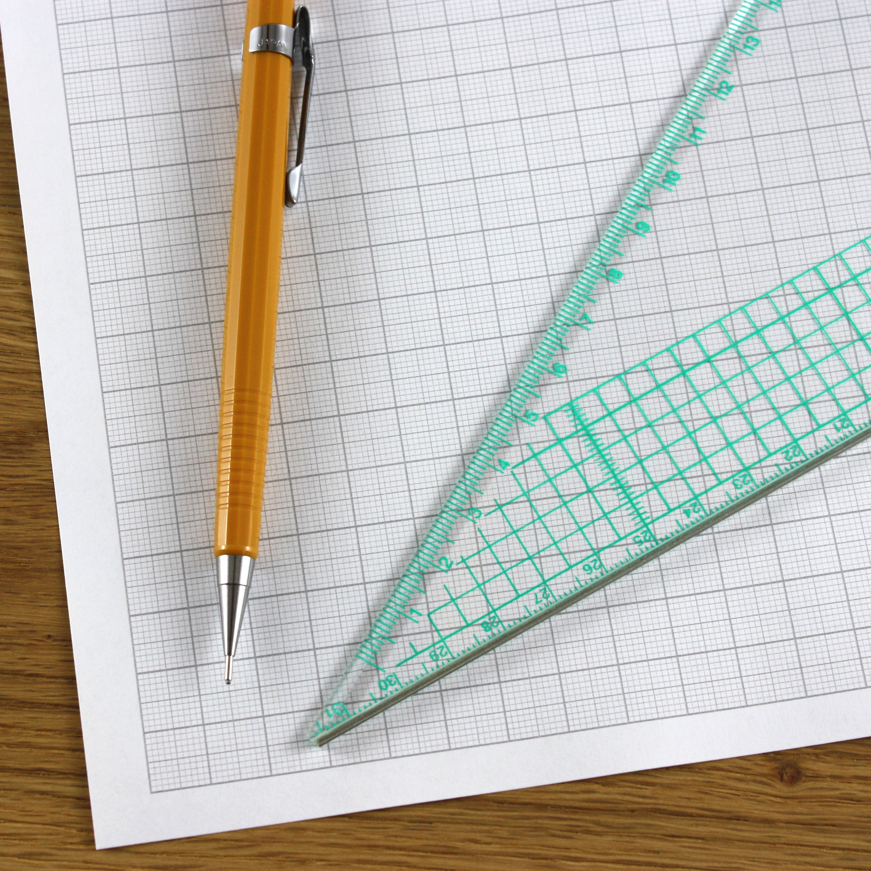 Leaf Graph Paper A4 Graph Paper - 1:5:10mm Graph | 30 Leaves