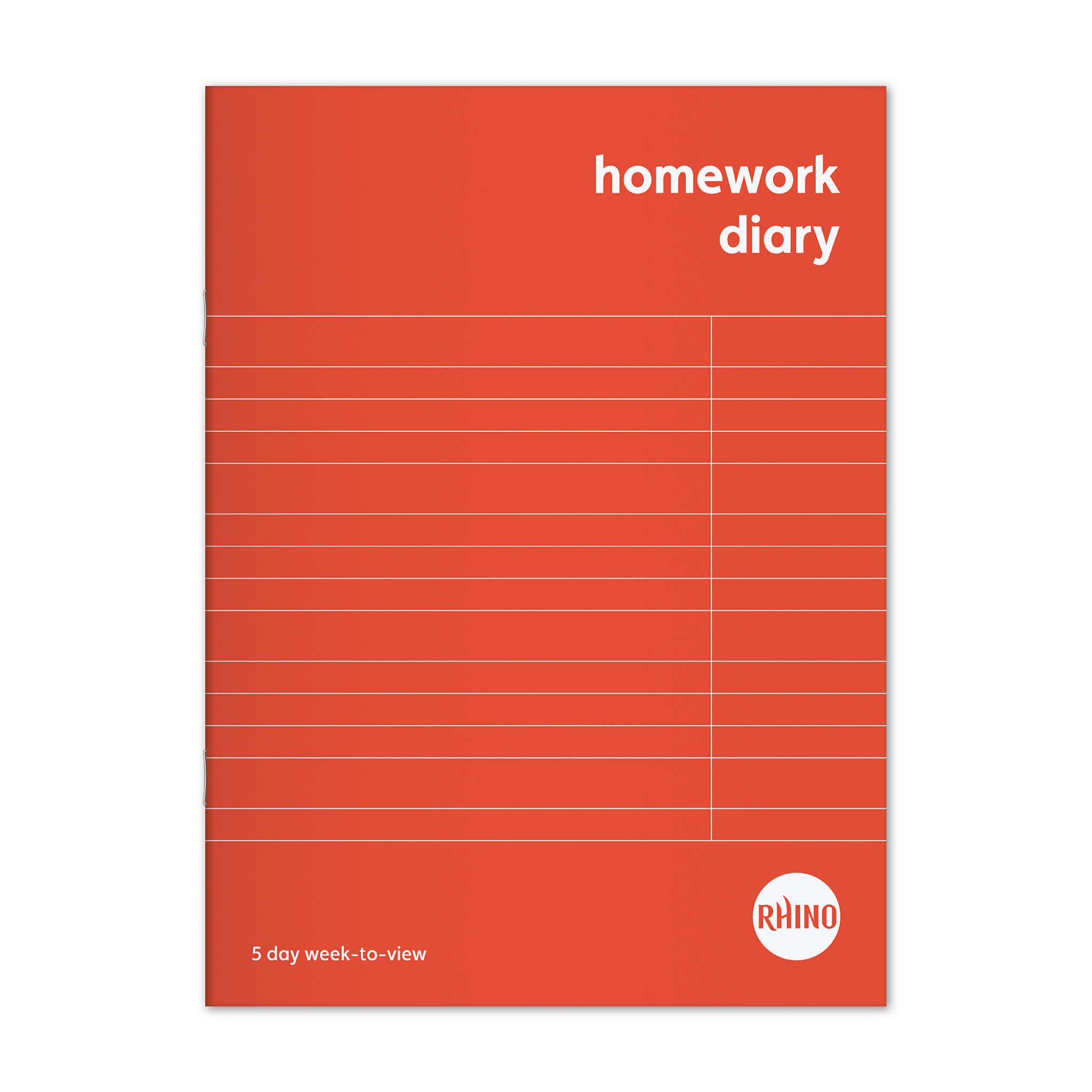 RHINO 8 x 6" Homework Diary - 5-Day Week | 84pg/1pk - Red