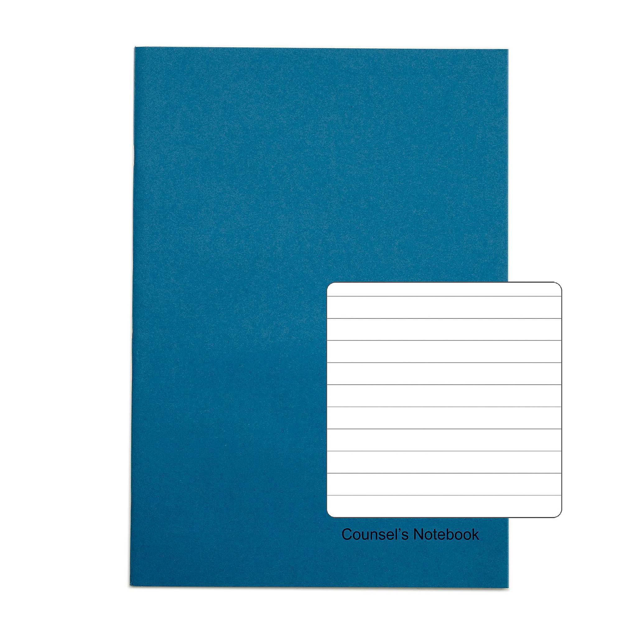 RHINO A4 Counsels Notebook - 8mm Lined | 96pg/1pk - Light Blue