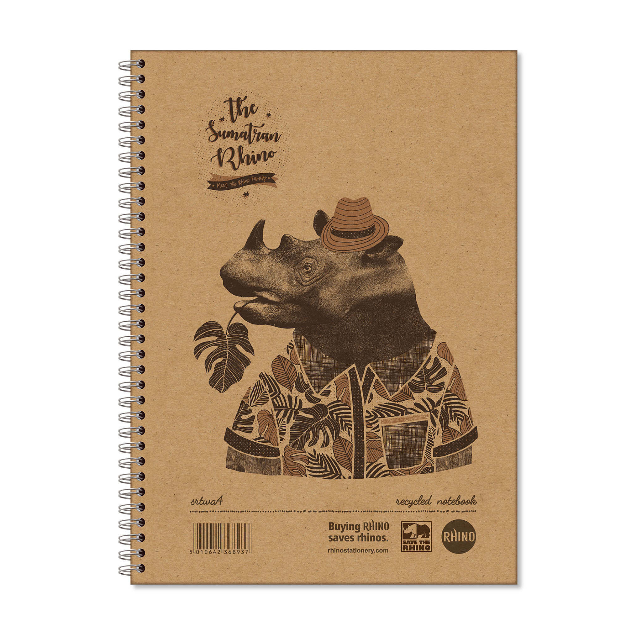 RHINO A4 Recycled Twinwire Notebook - 8mm Lined | 160pg/1pk
