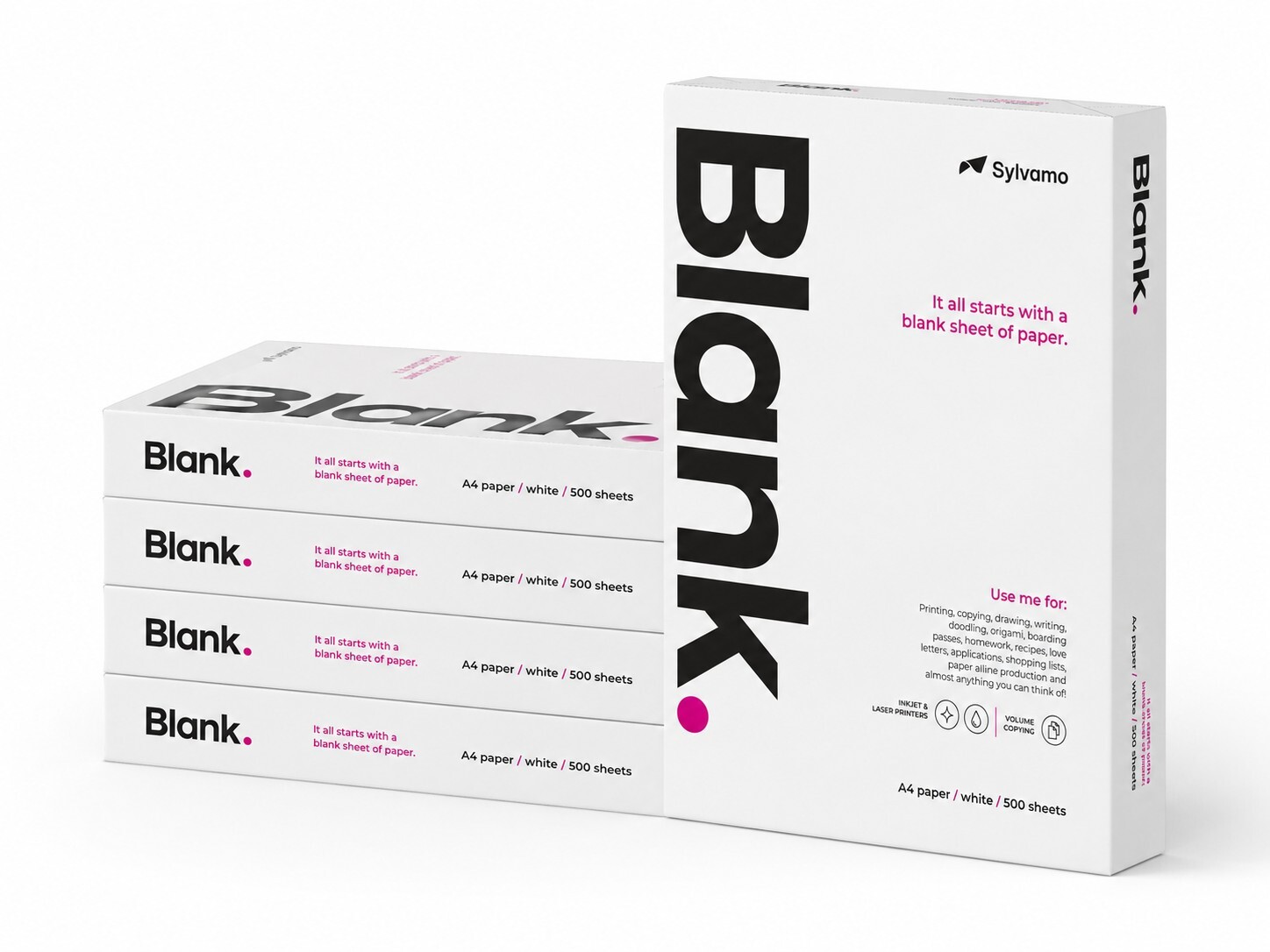 Blank, A4 White Copy Paper, 75-gsm / 5 Pack