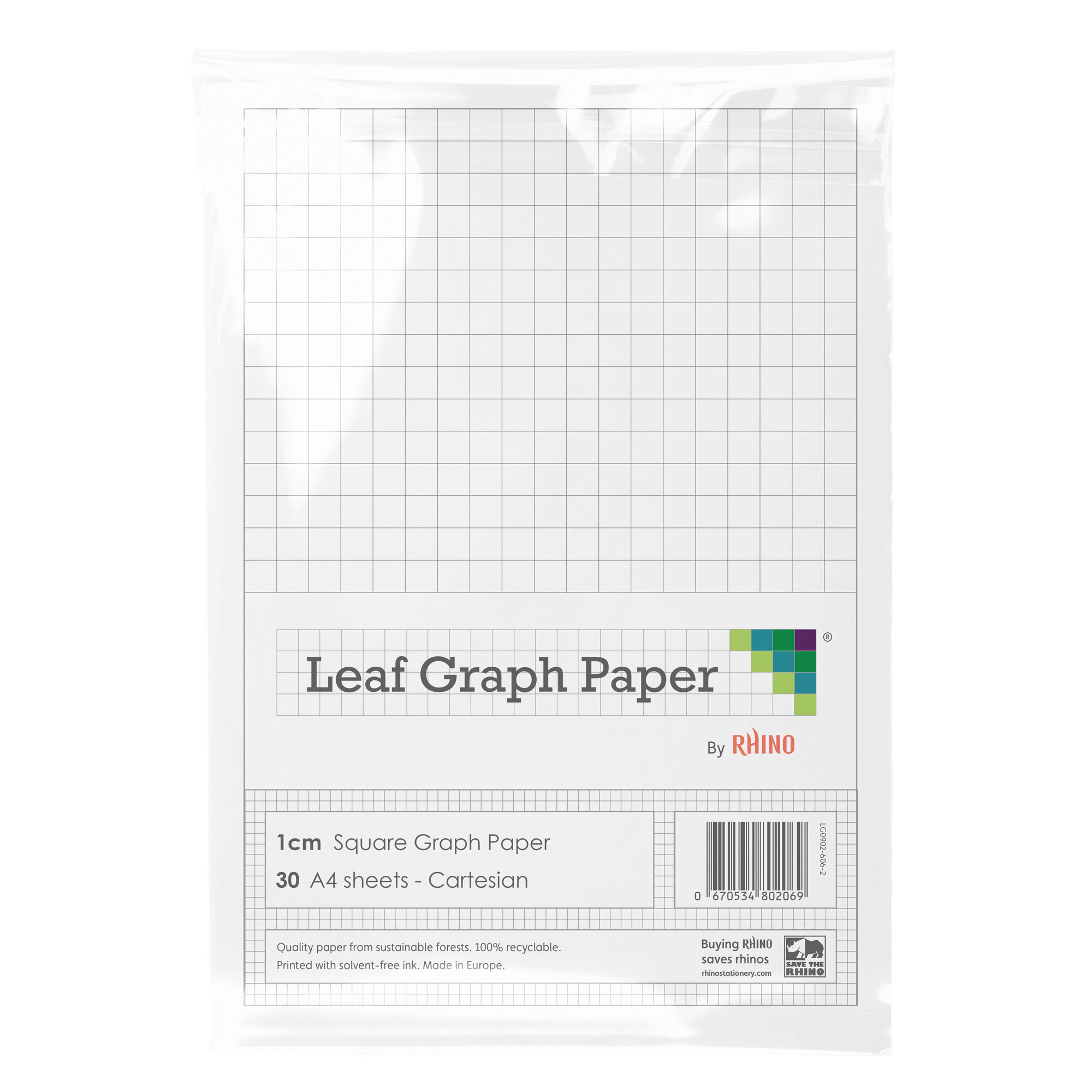 Leaf Graph A4 Squared Paper - 10mm Squared | 30 Leaves