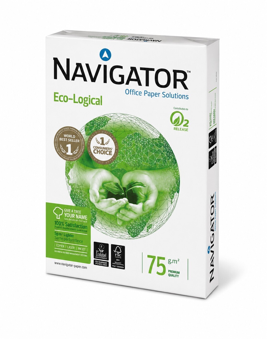 Navigator Eco-Logical, A4, White Copy Paper, 75-gsm / 1Pack