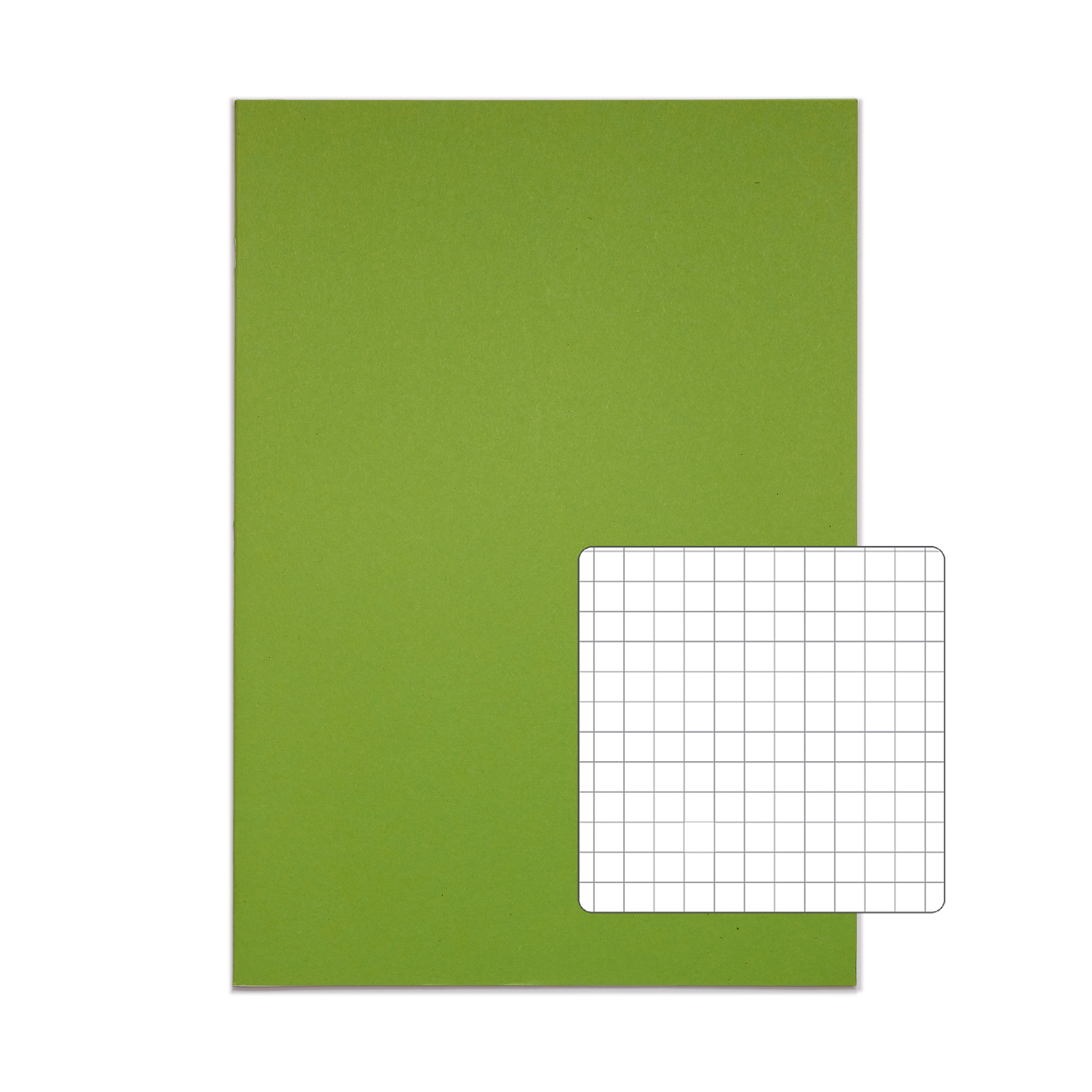 RHINO A4+ Oversized Exercise Book (13 x 9") - 7mm Squared | 40pg/10pk - Light Green