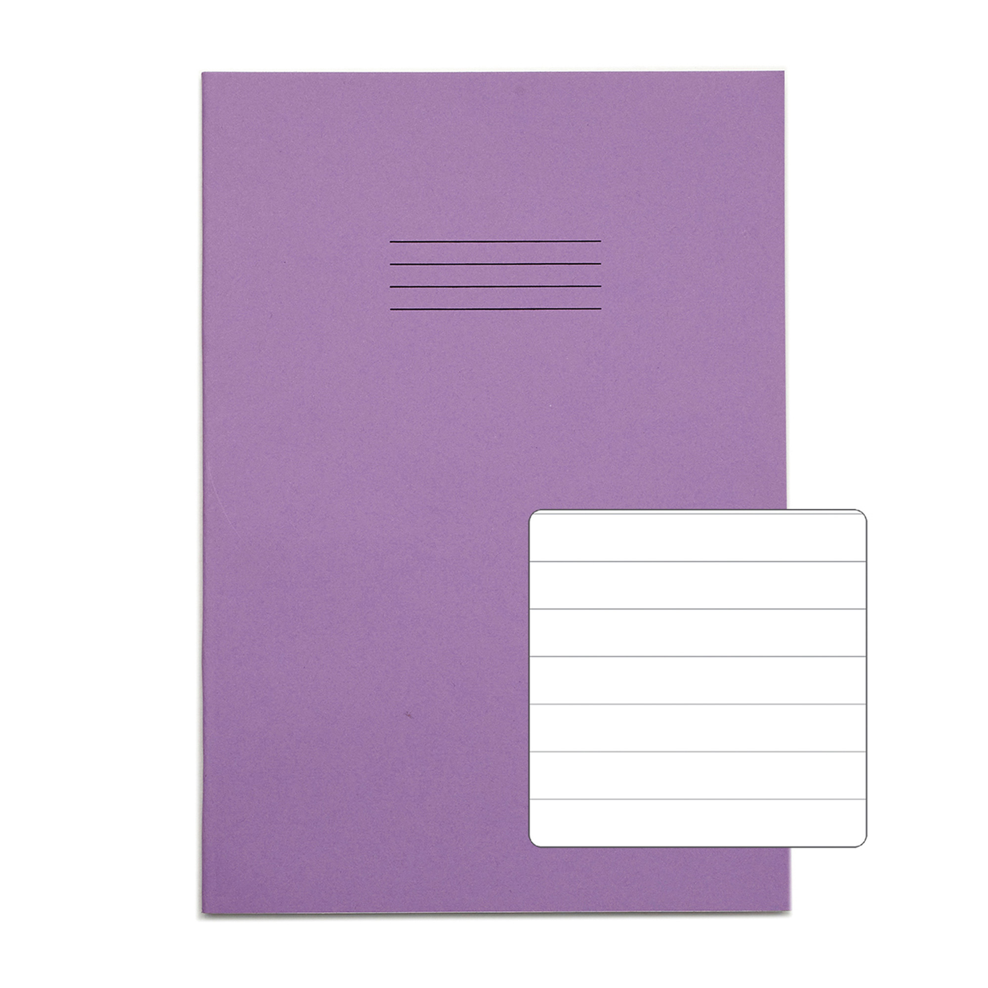 RHINO A4+ Oversized Exercise Book (13 x 9") - 12mm Lined | 40pg/100pk - Purple