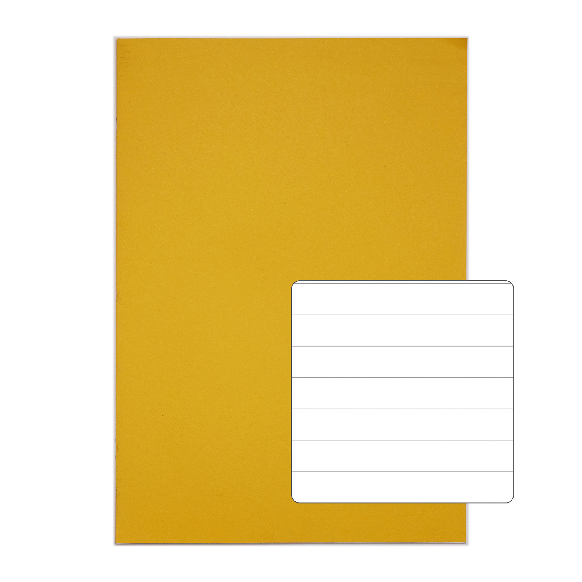 RHINO A4+ Oversized Exercise Book (13 x 9") - 12mm Lined | 40pg/100pk - Yellow