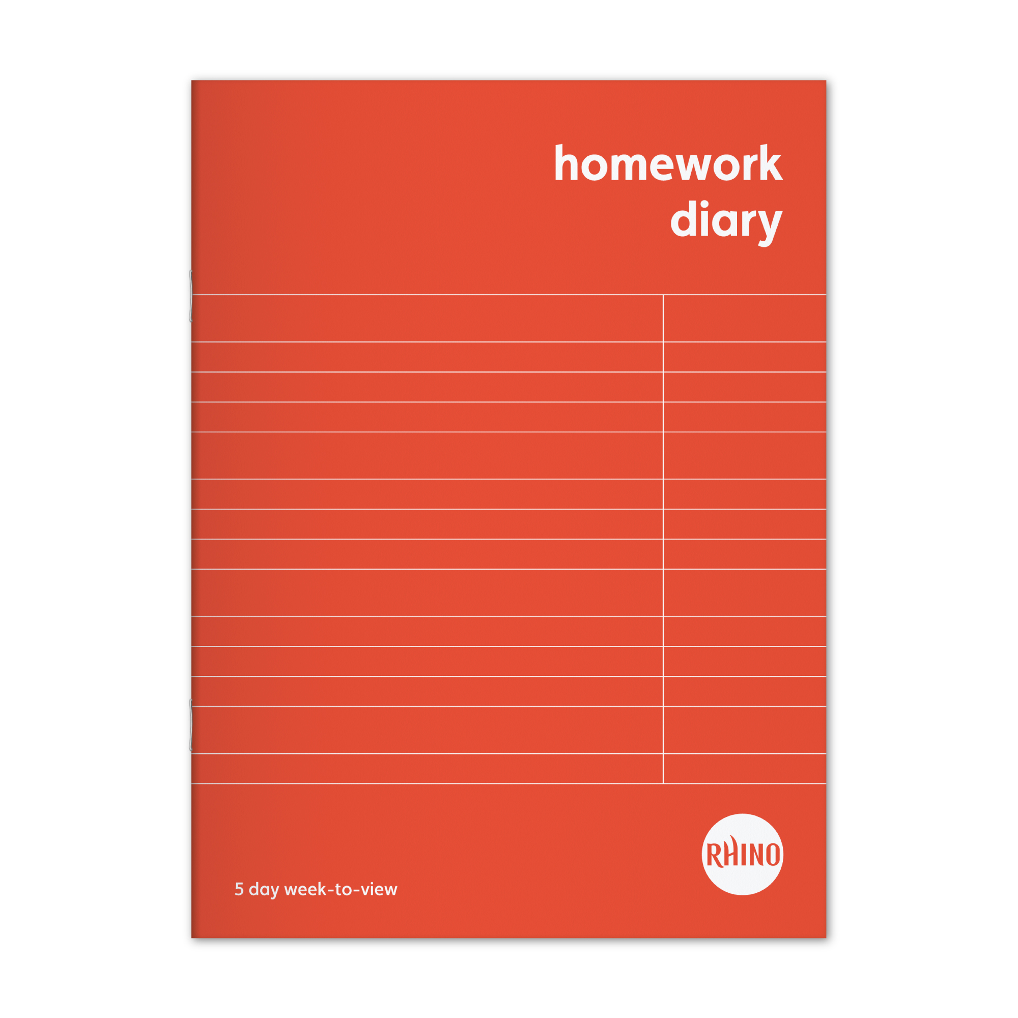 RHINO 8 x 6" Homework Diary - 5-Day Week | 84pg/10pk - Red
