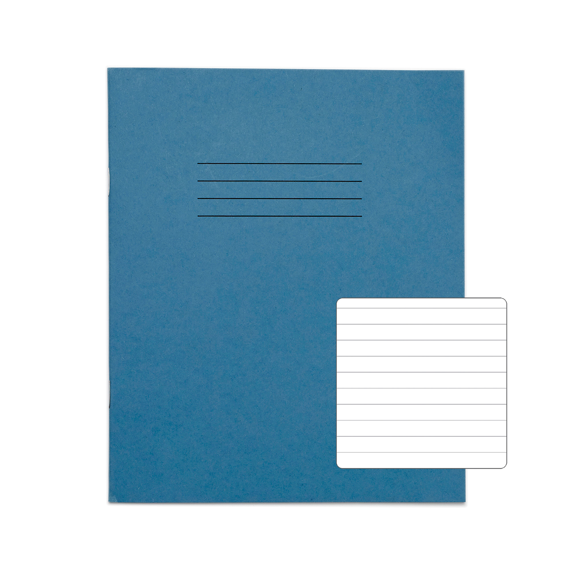 RHINO 8 x 6.5" Exercise Book - 8mm Lined | 48pg/10pk - Light Blue