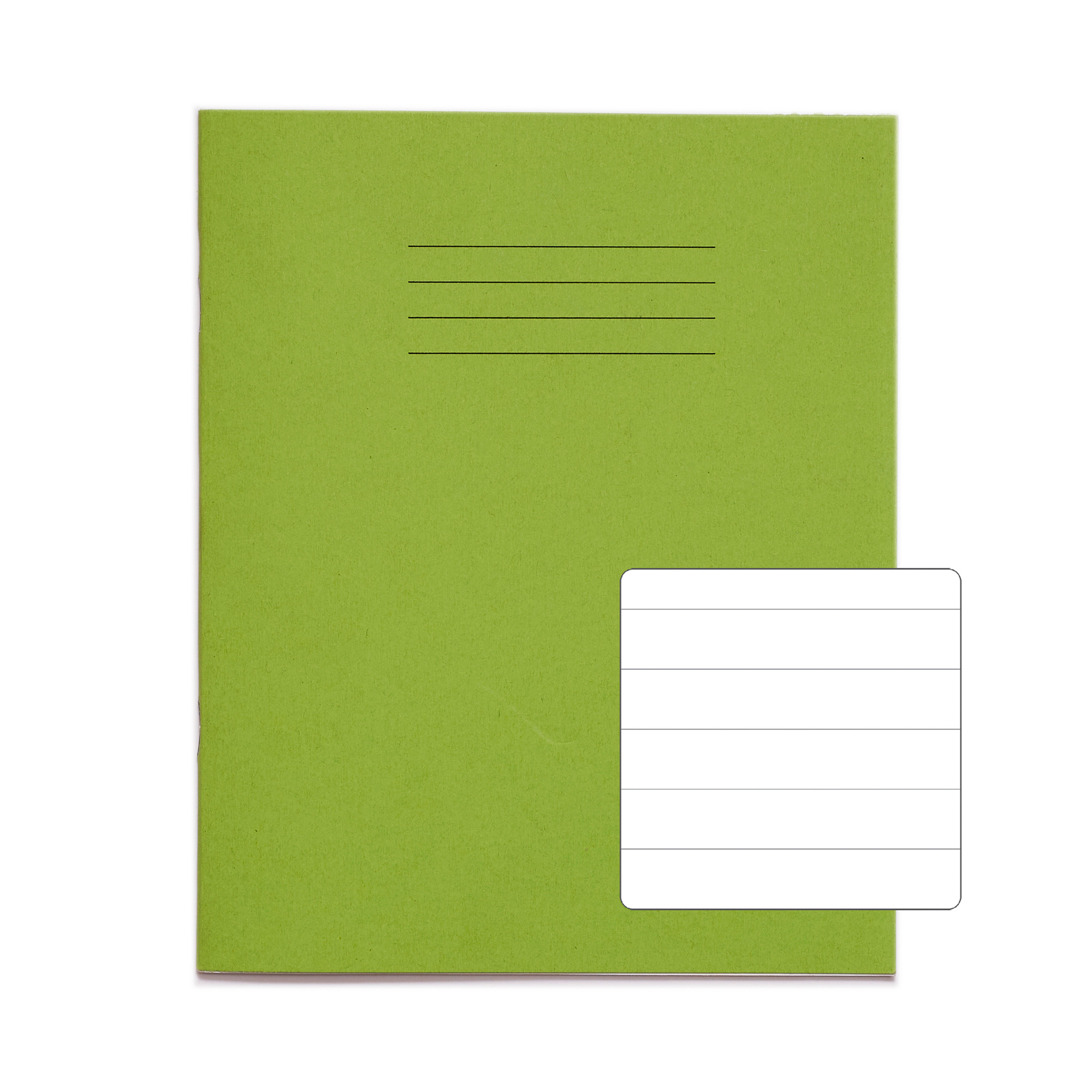 RHINO 8 x 6.5" Exercise Book - 15mm Lined | 48pg/10pk - Light Green