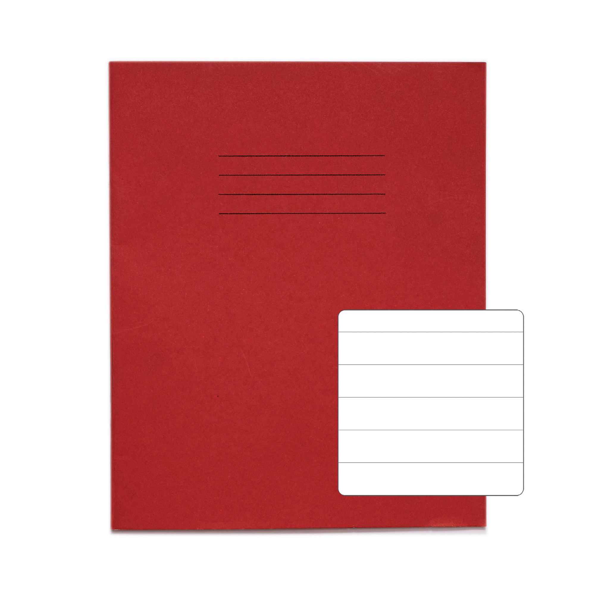 RHINO 8 x 6.5" Exercise Book - 15mm Lined | 48pg/10pk - Red