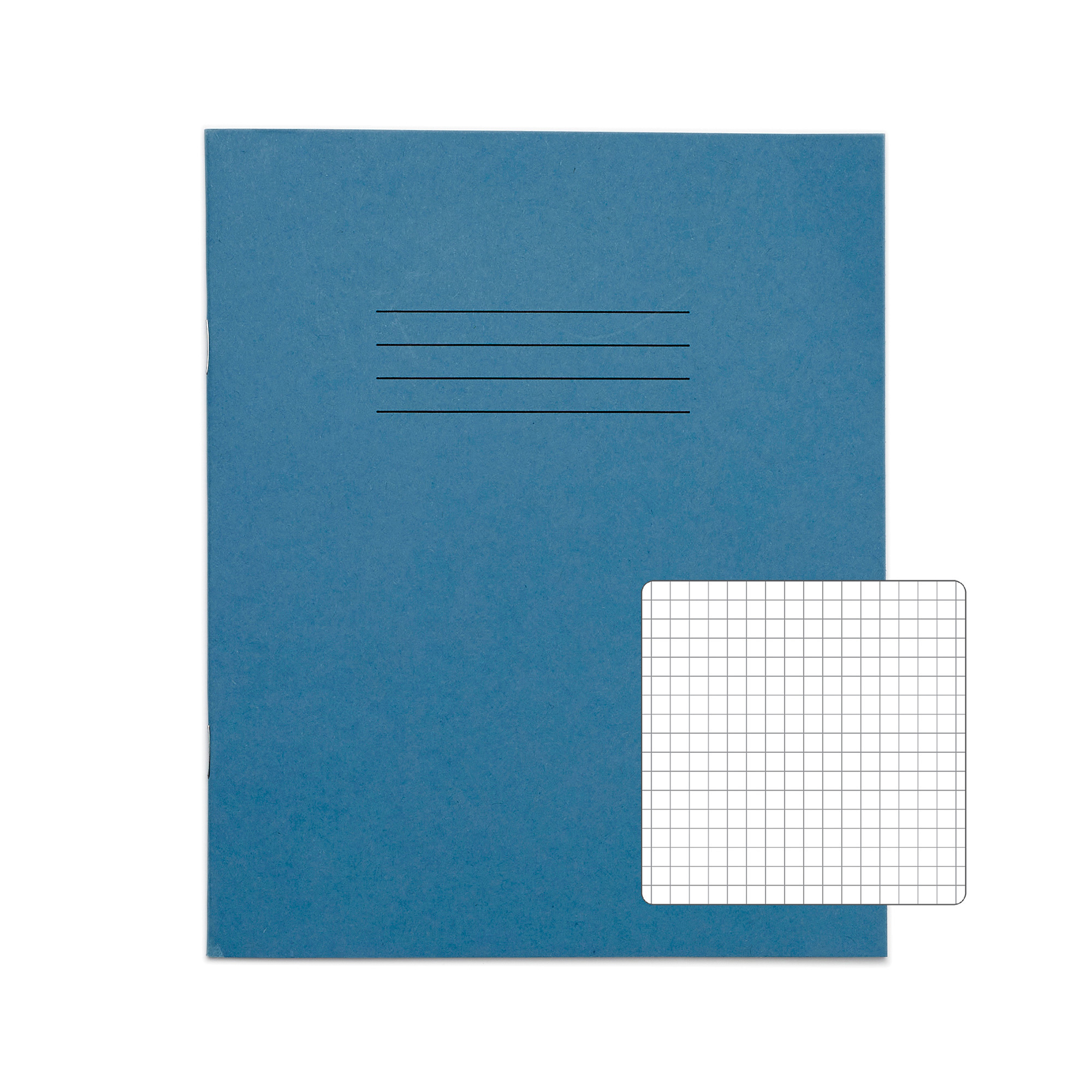 RHINO 8 x 6.5" Exercise Book - 5mm Squared | 80pg/10pk - Light Blue