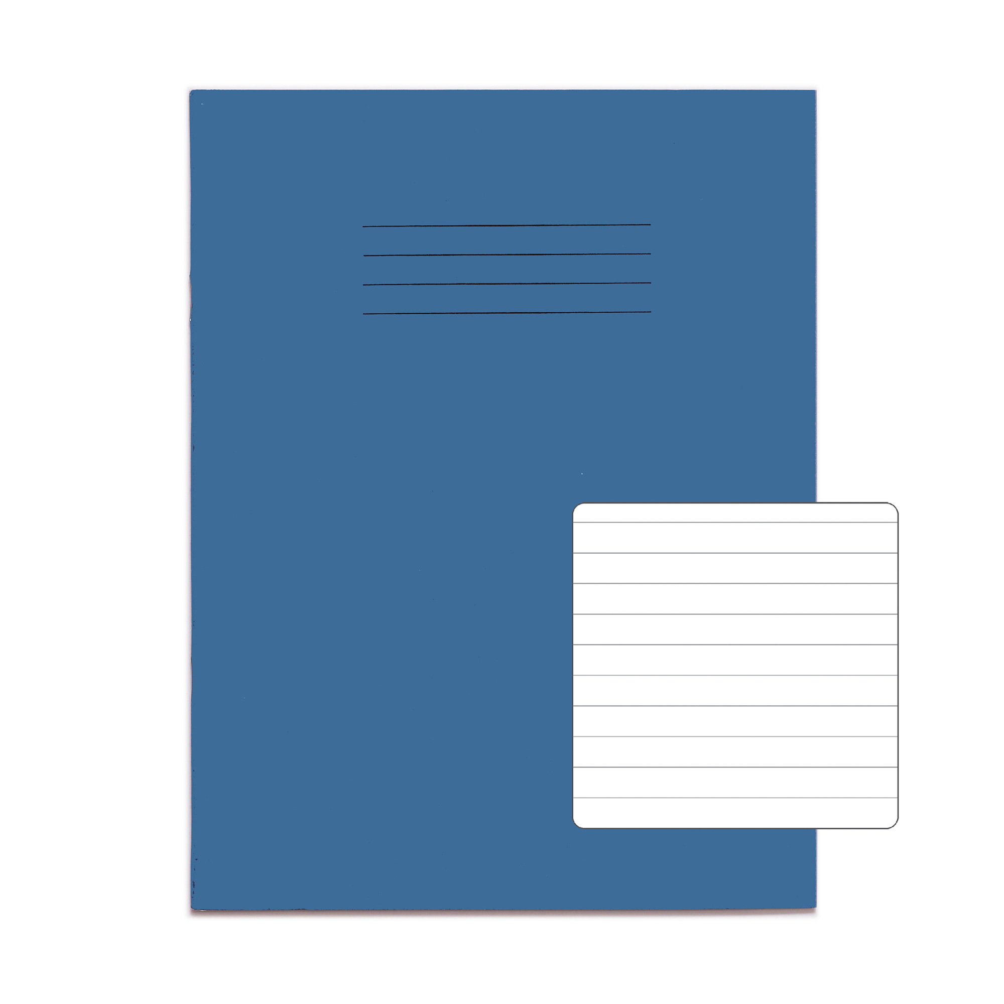 RHINO A5+ Exercise Book (9 x 7") - 8mm Lined | 48pg/100pk - Light Blue