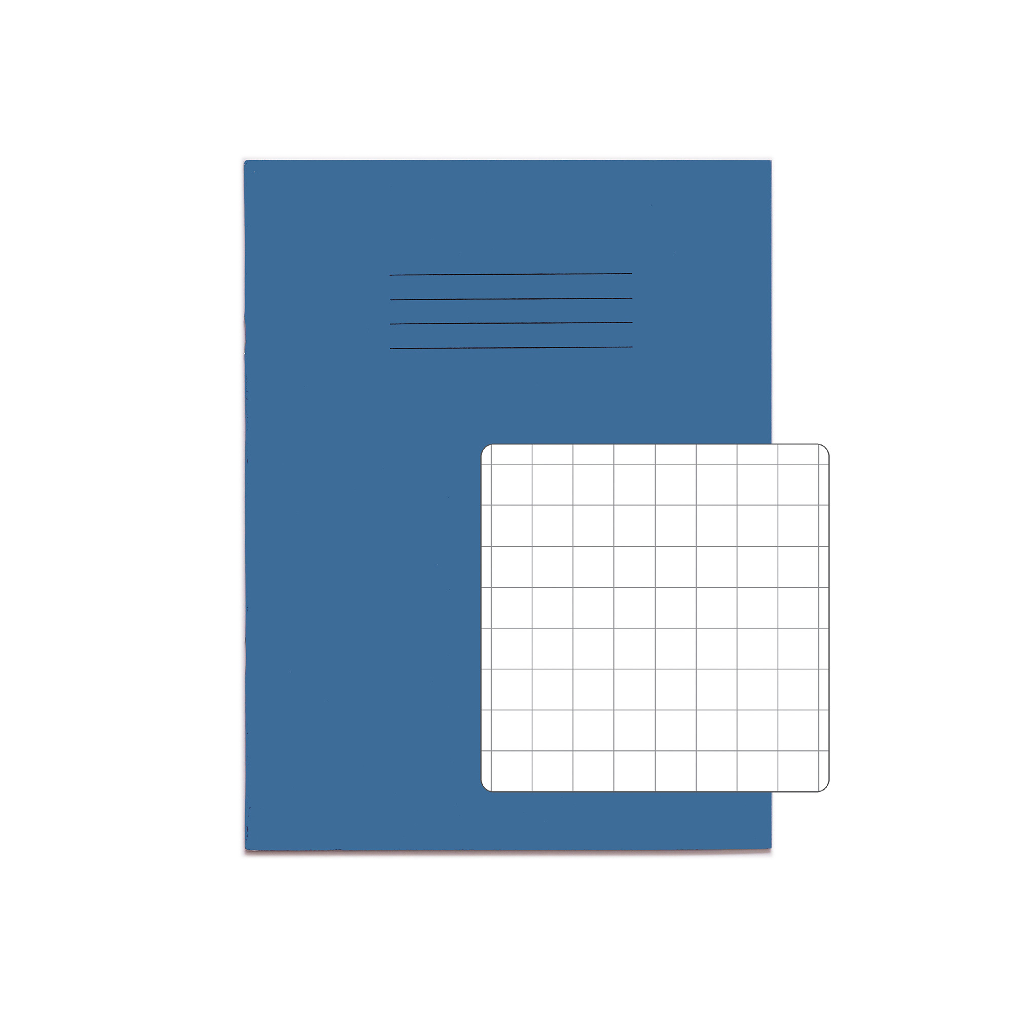 RHINO A5+ Exercise Book (9 x 7") - 10mm Squared | 80pg/100pk - Light Blue