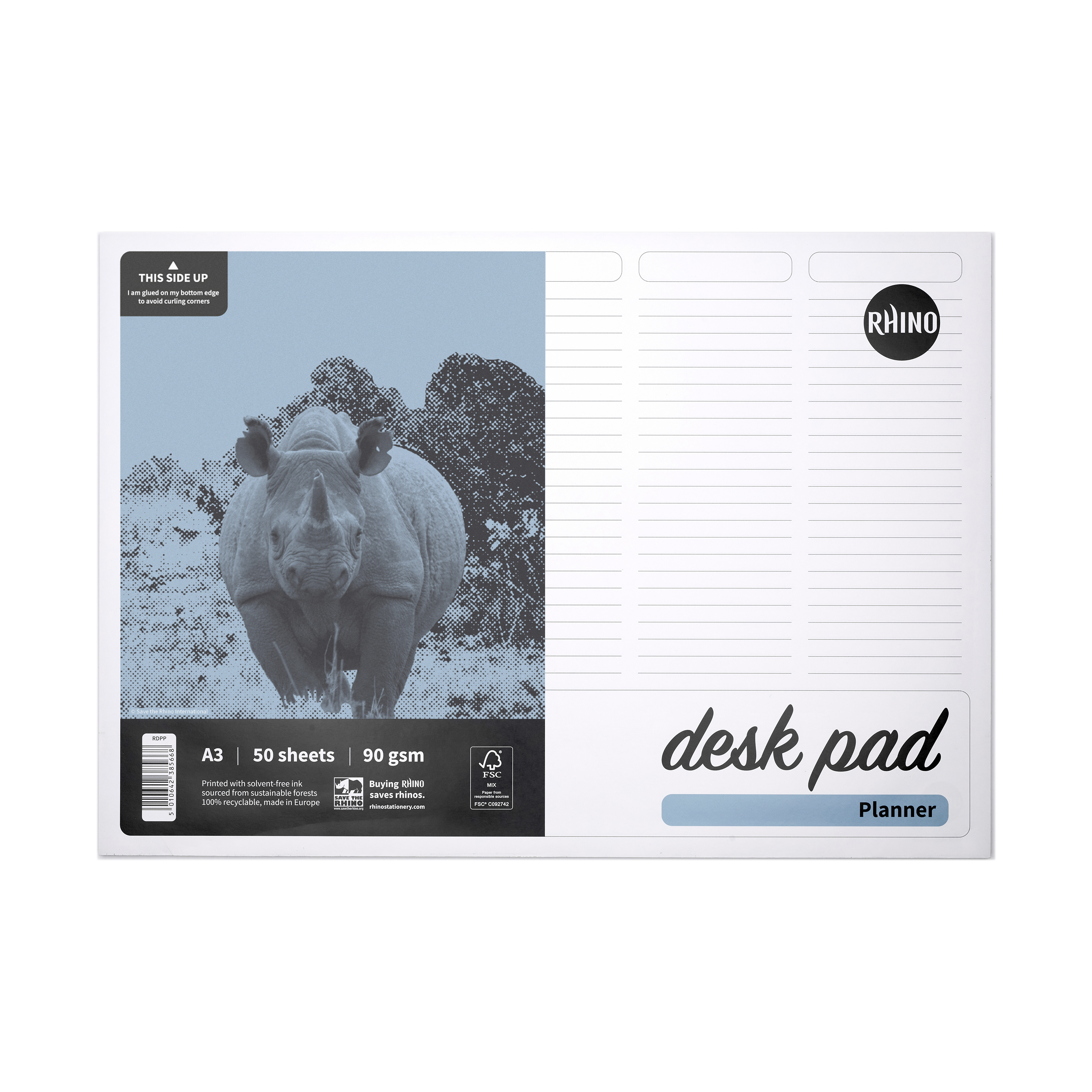 RHINO A3 Desk Pad - 5-Column Planner | 50pg
