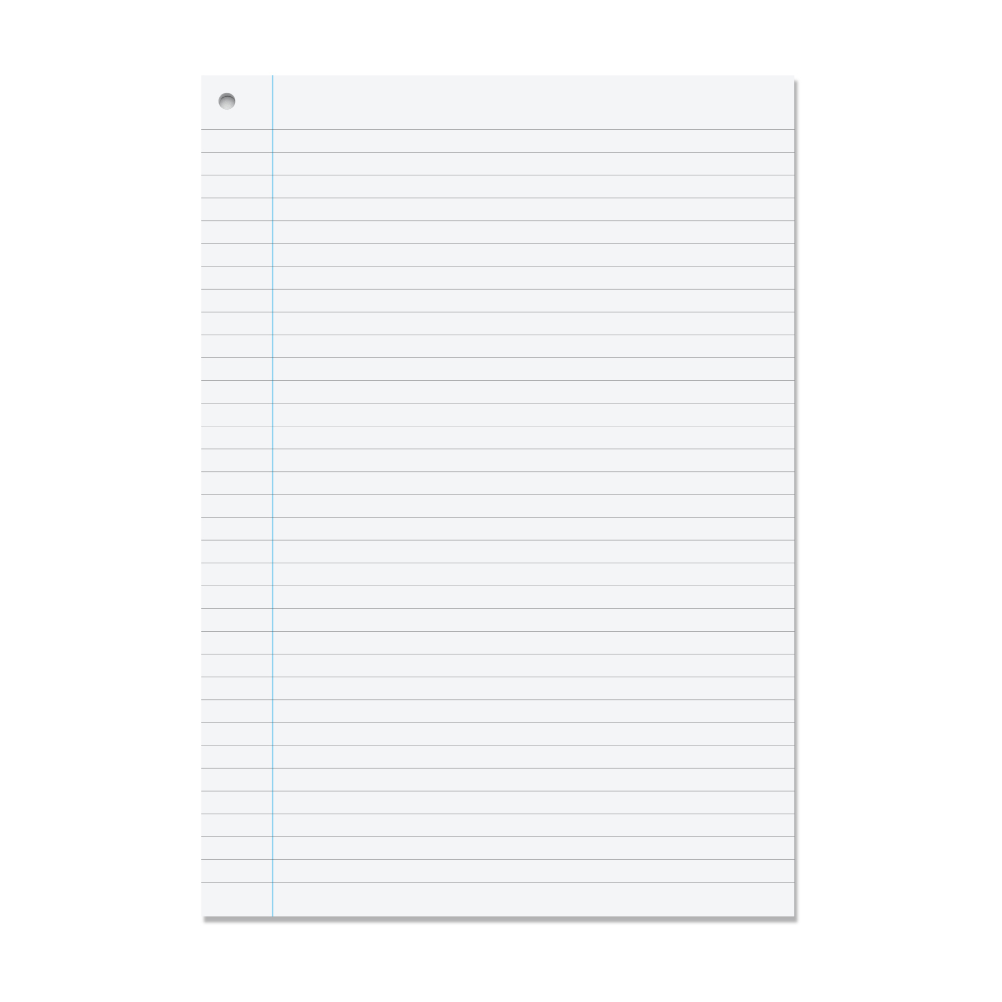 RHINO A4 Corner-Punched Exercise Paper - 8mm Lined + Margin | 500 Leaves/1 Ream - 1pk