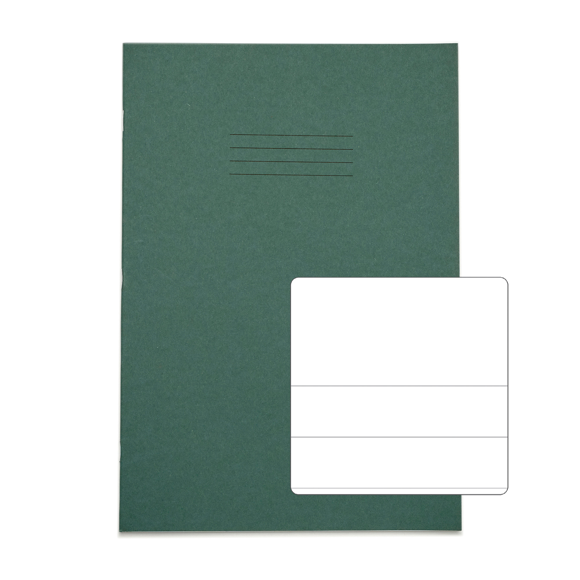 RHINO A4 Exercise Book- Split Page Blank/20mm Lined | 32pg/10pk - Dark Green