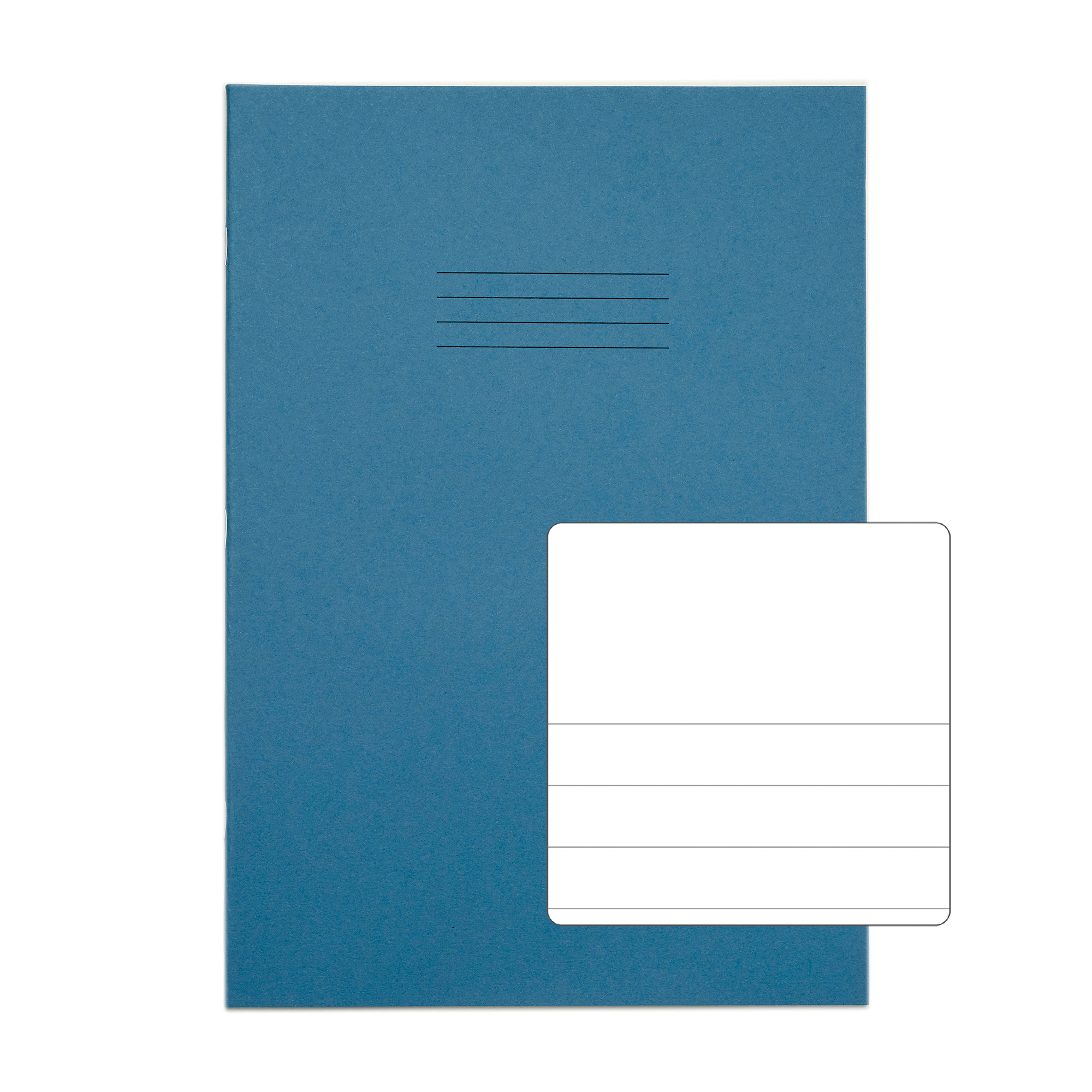 RHINO A4 Exercise Book - Split Page Blank/13mm Lined | 32pg/100pk - Light Blue