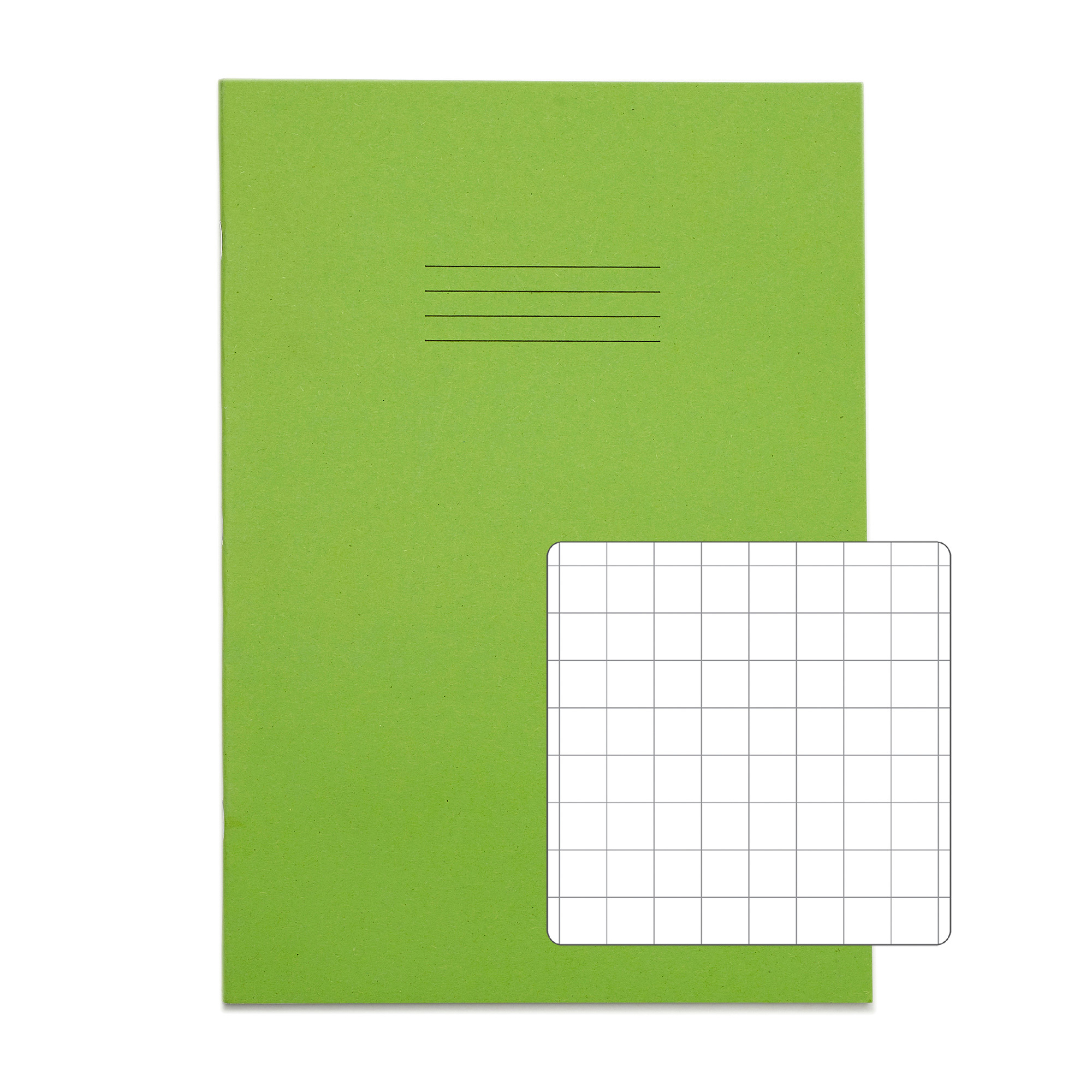 RHINO A4 Exercise Book - 10mm Squared | 32pg/100pk - Light Green