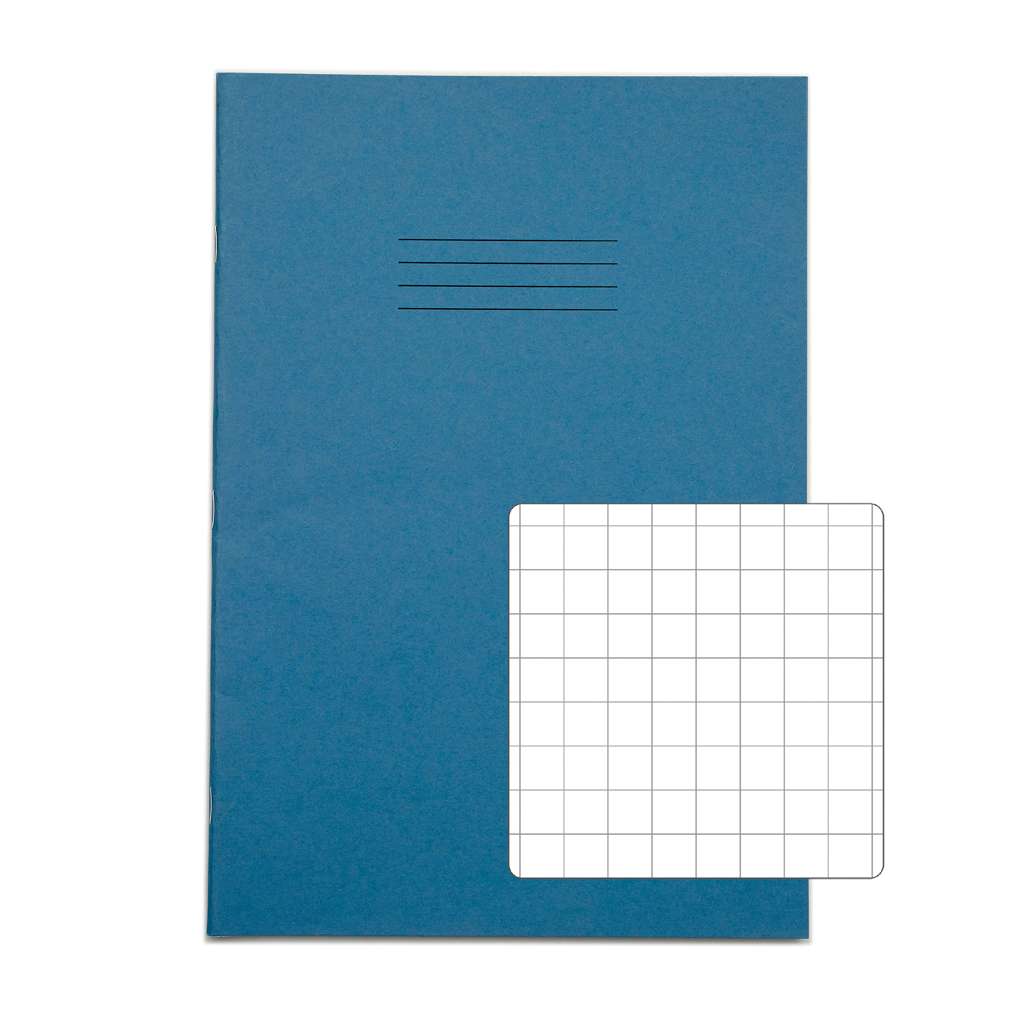 RHINO A4 Exercise Book - 10mm Squared | 64pg/10pk - Light Blue