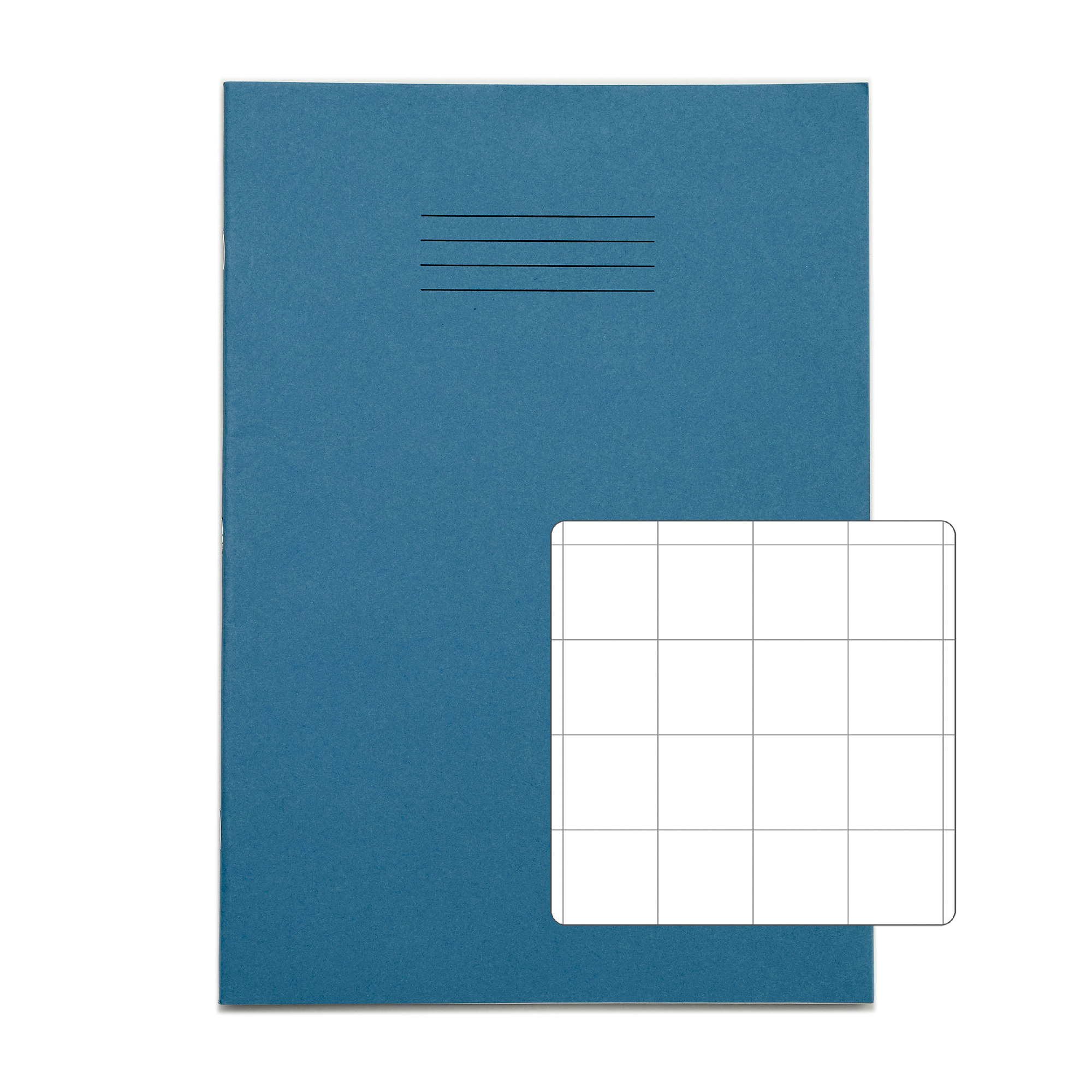 RHINO A4 Exercise Book - 20mm Squared | 64pg/10pk - Light Blue