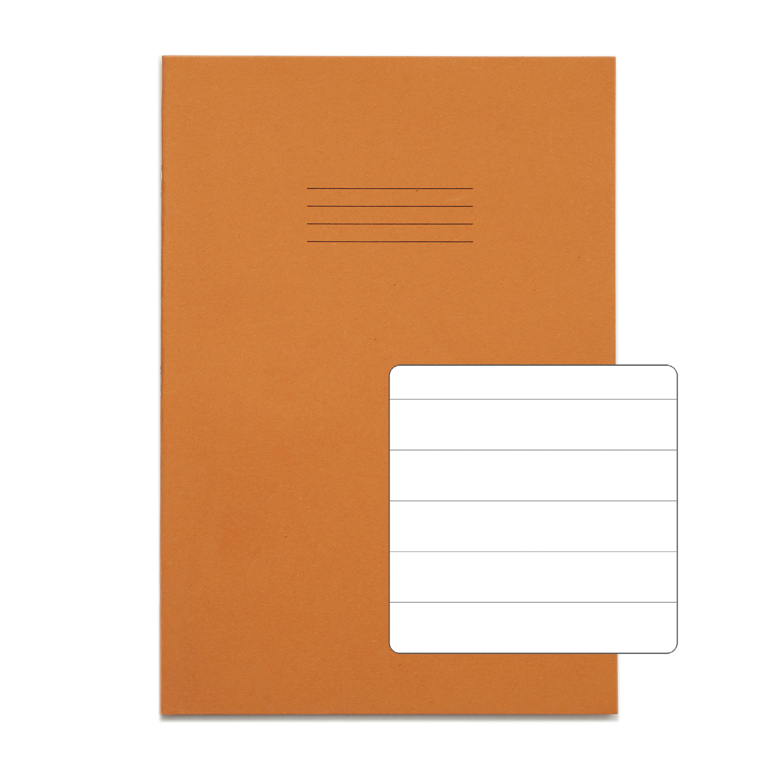 RHINO A4 Exercise Book - 15mm Lined | 64pg/10pk - Orange
