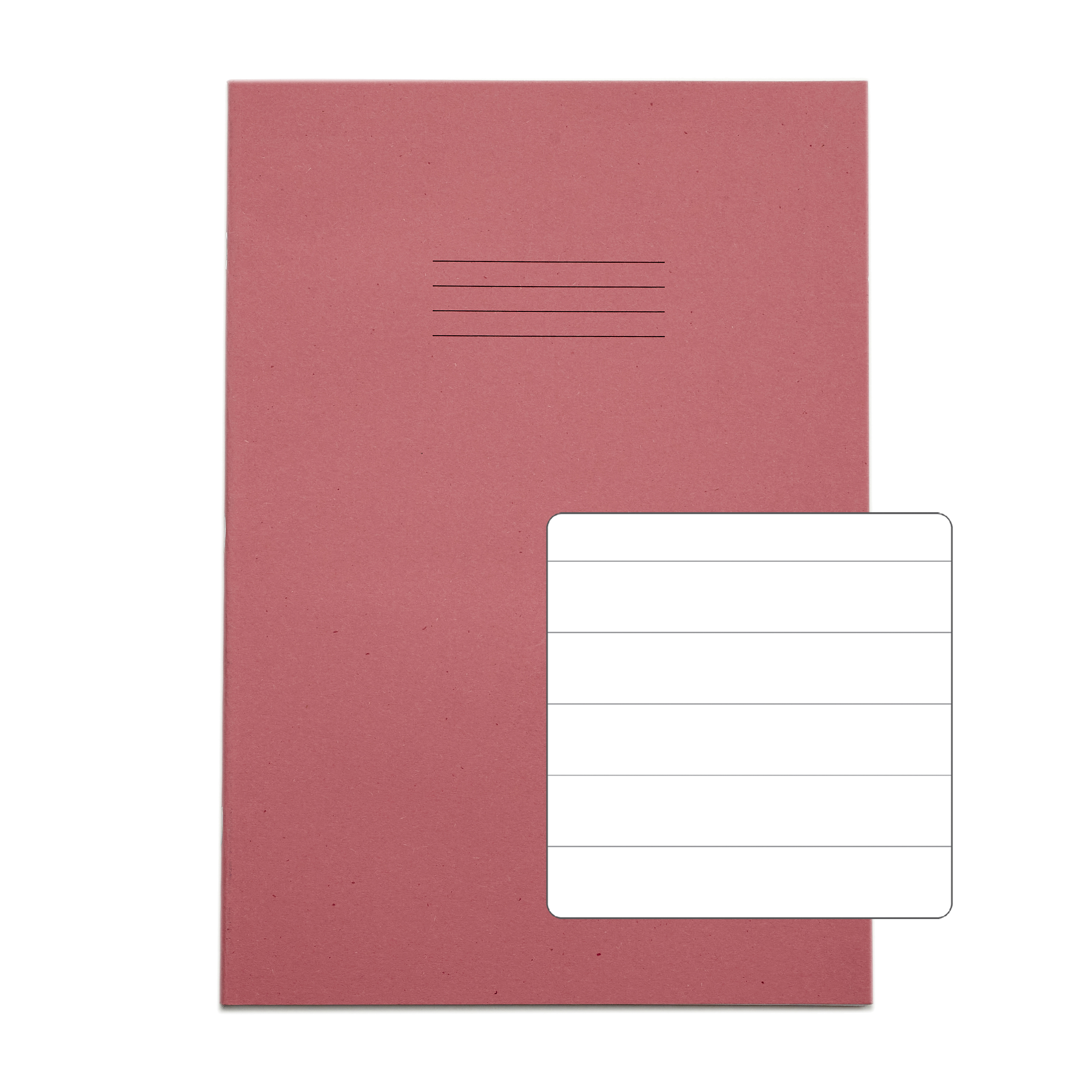 RHINO A4 Exercise Book - 15mm Lined | 64pg/10pk - Pink