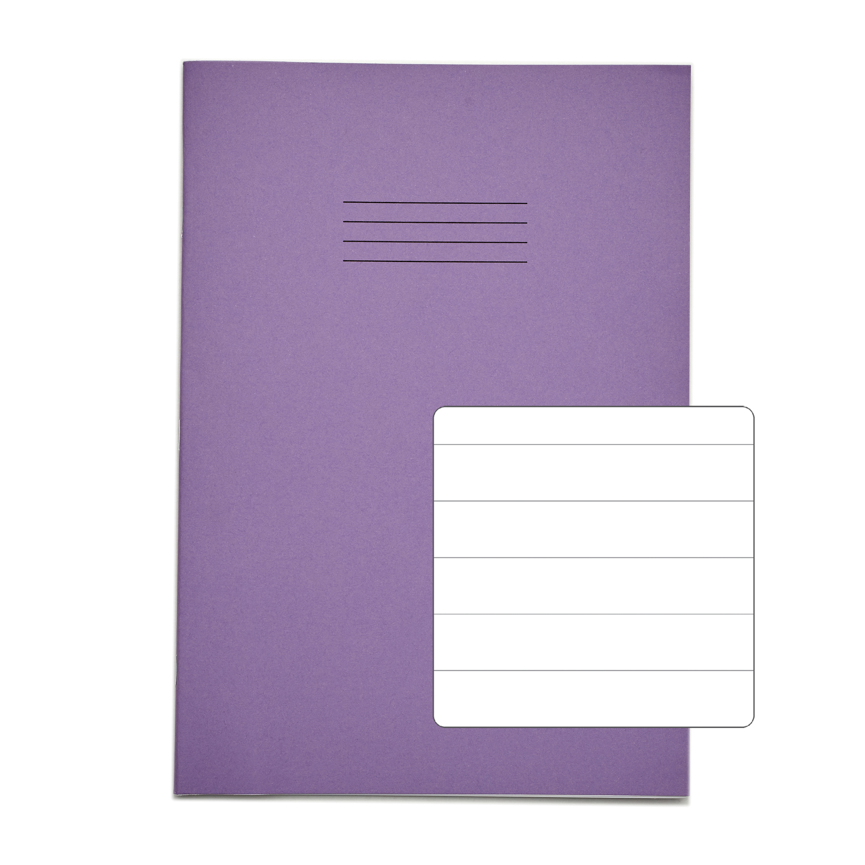 RHINO A4 Exercise Book - 15mm Lined | 64pg/10pk - Purple