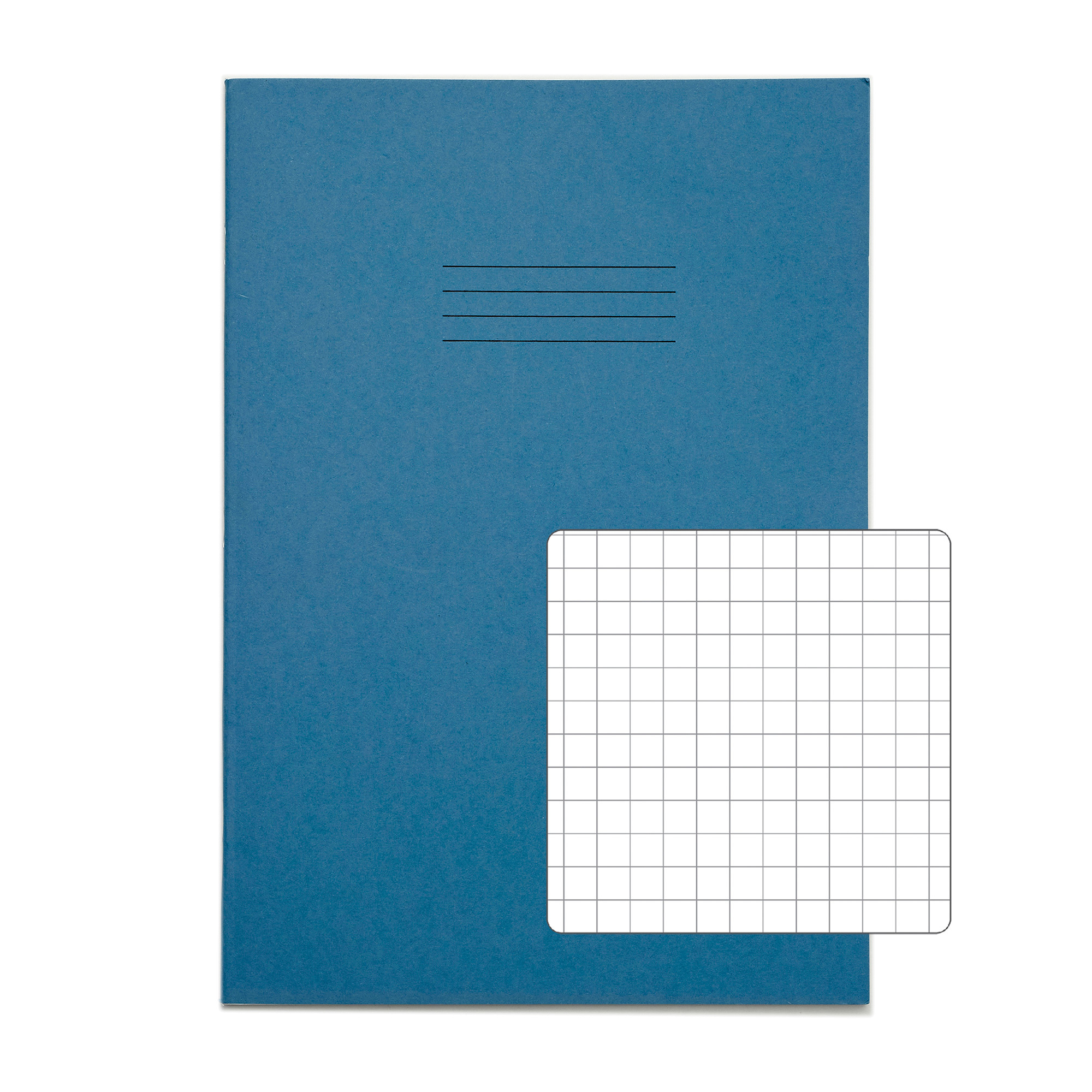 RHINO A4 Exercise Book - 7mm Squared | 80pg/10pk - Light Blue