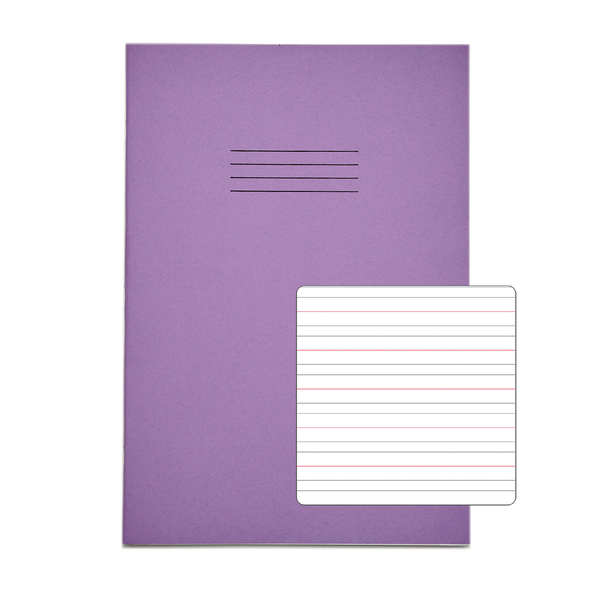 RHINO A4 Handwriting Book - Narrow Lined | 40pg/10pk - Purple