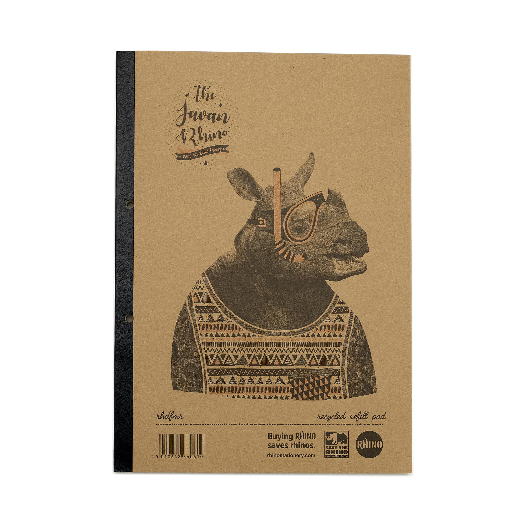 RHINO A4 Recycled Refill Pad - 8mm Lined + Margin | 320Pg/24pk