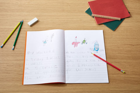 A4 Exercise Book Alternate Ruling Usage Lifestyle RAW LR - Rhino Stationery