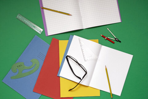 Exercise Books Squared Open Maths Equipment Overhead Lifestyle HR - Rhino Stationery