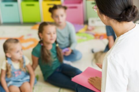 Unfocused children paying attention their teacher - Rhino Stationery