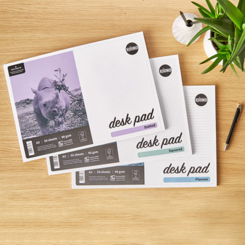 A3 Desk Pad 50 Sheets Dotted Group Lifestyle 2 RDPD HR - Rhino Stationery