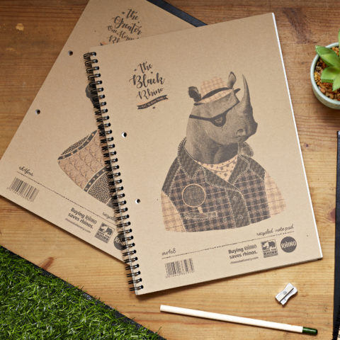 A4 Recycled Twinwire Notebook 160 Page 8mm Lined Margin Group 2 SRS4 S8 8 HERO HR - Rhino Stationery